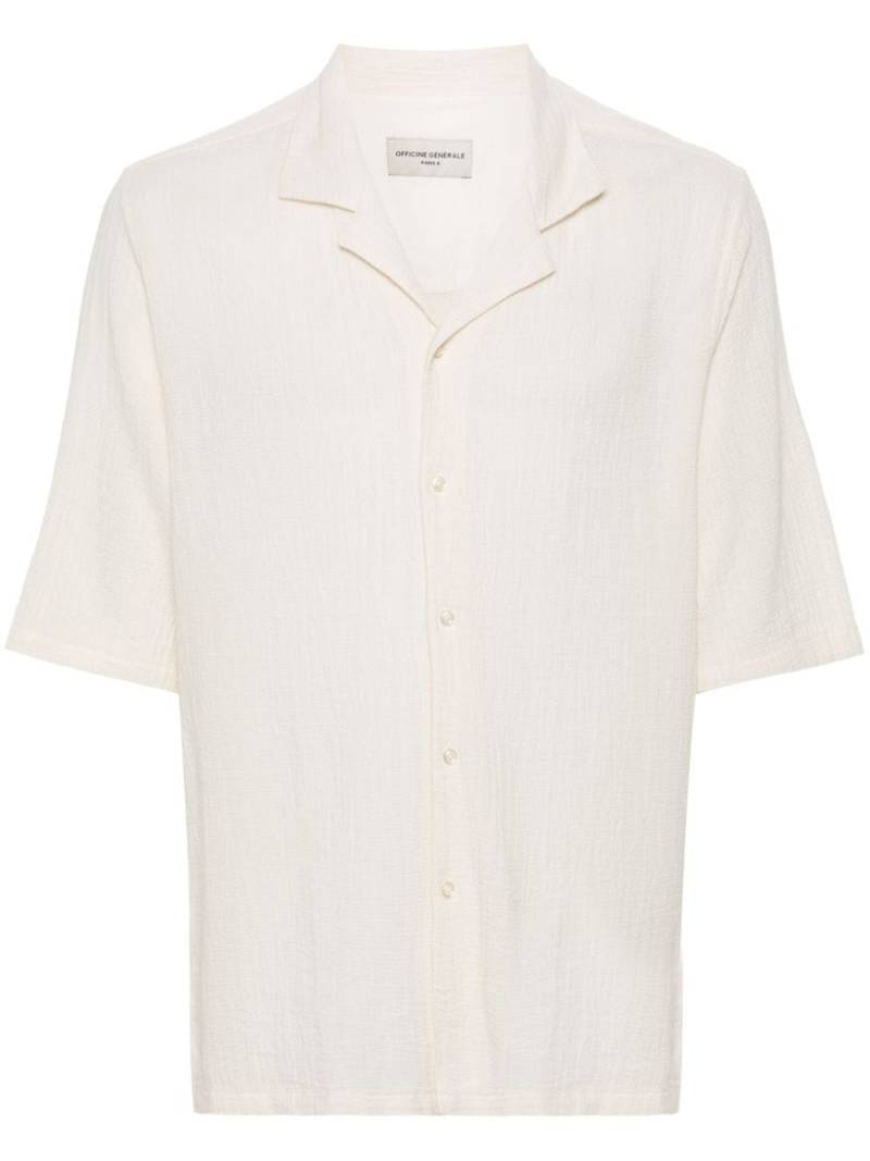 Officine Generale cotton short-sleeves shirt - Neutrals von Officine Generale