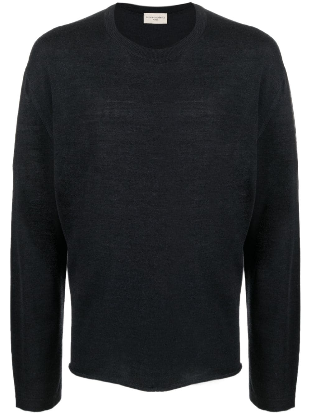 Officine Generale crew-neck long-sleeve jumper - Blue von Officine Generale