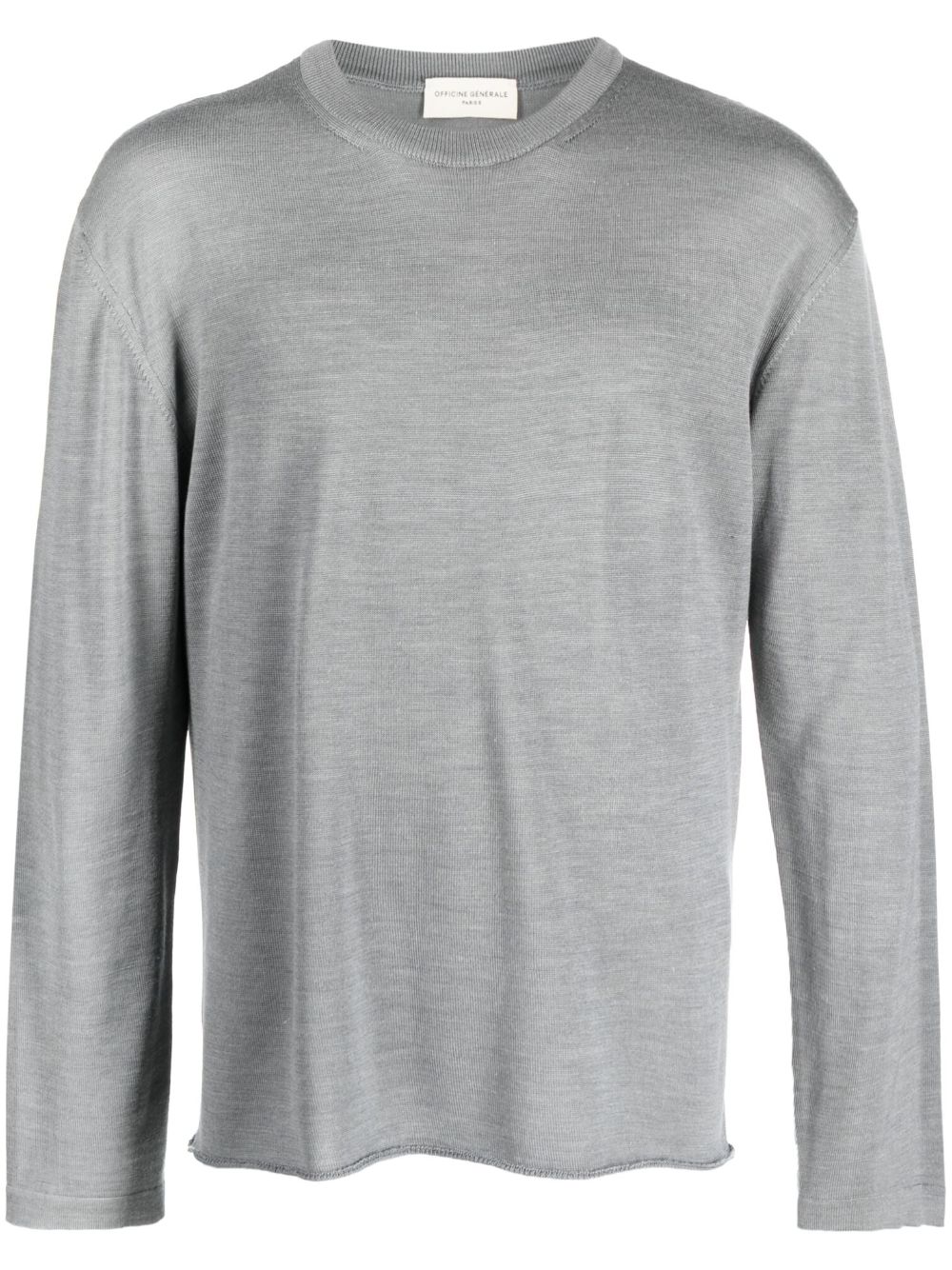 Officine Generale long-sleeve knitted jumper - Grey von Officine Generale