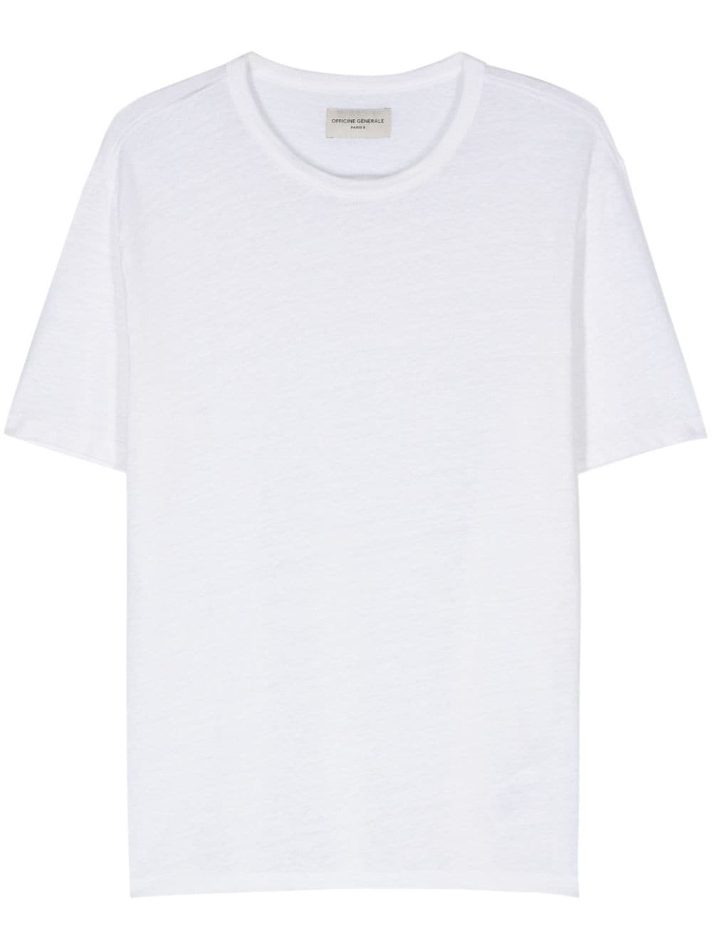 Officine Generale mélange shortsleeved T-shirt - White von Officine Generale