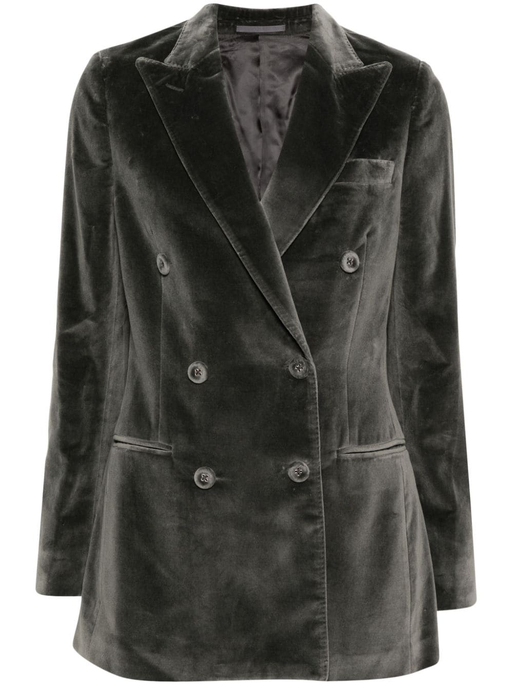 Officine Generale peak-lapels double-breasted blazer - Grey von Officine Generale