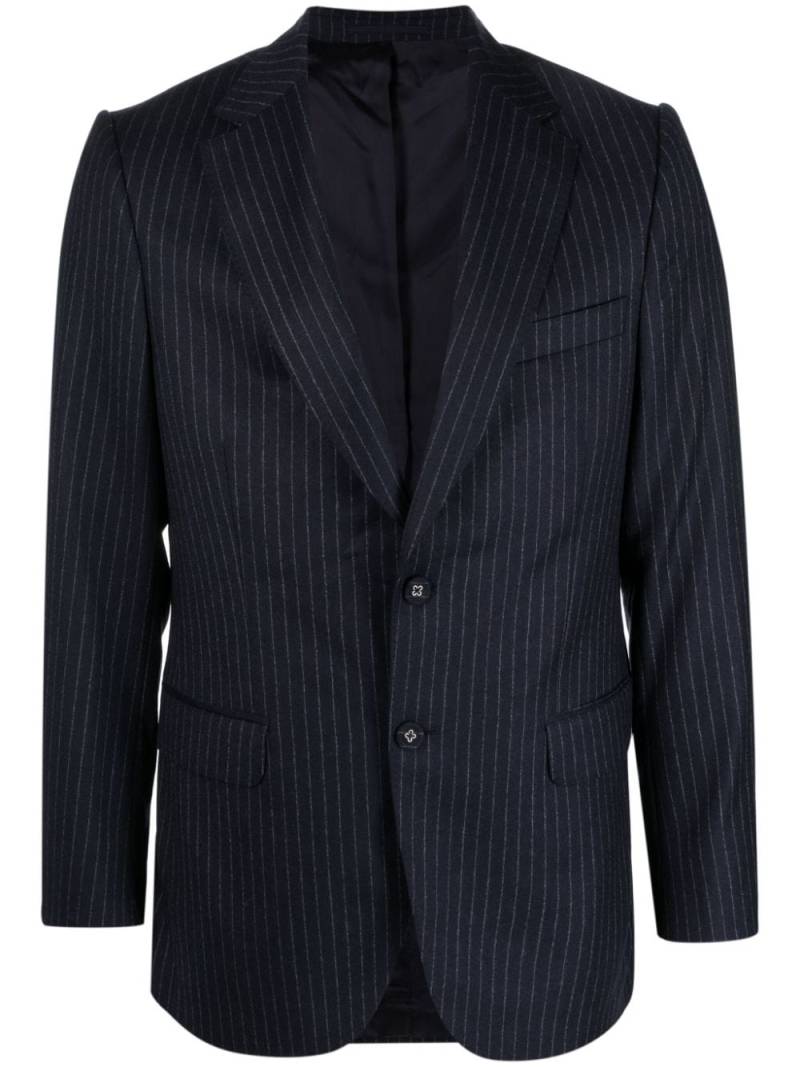 Officine Generale pinstriped wool single-breasted blazer - Blue von Officine Generale