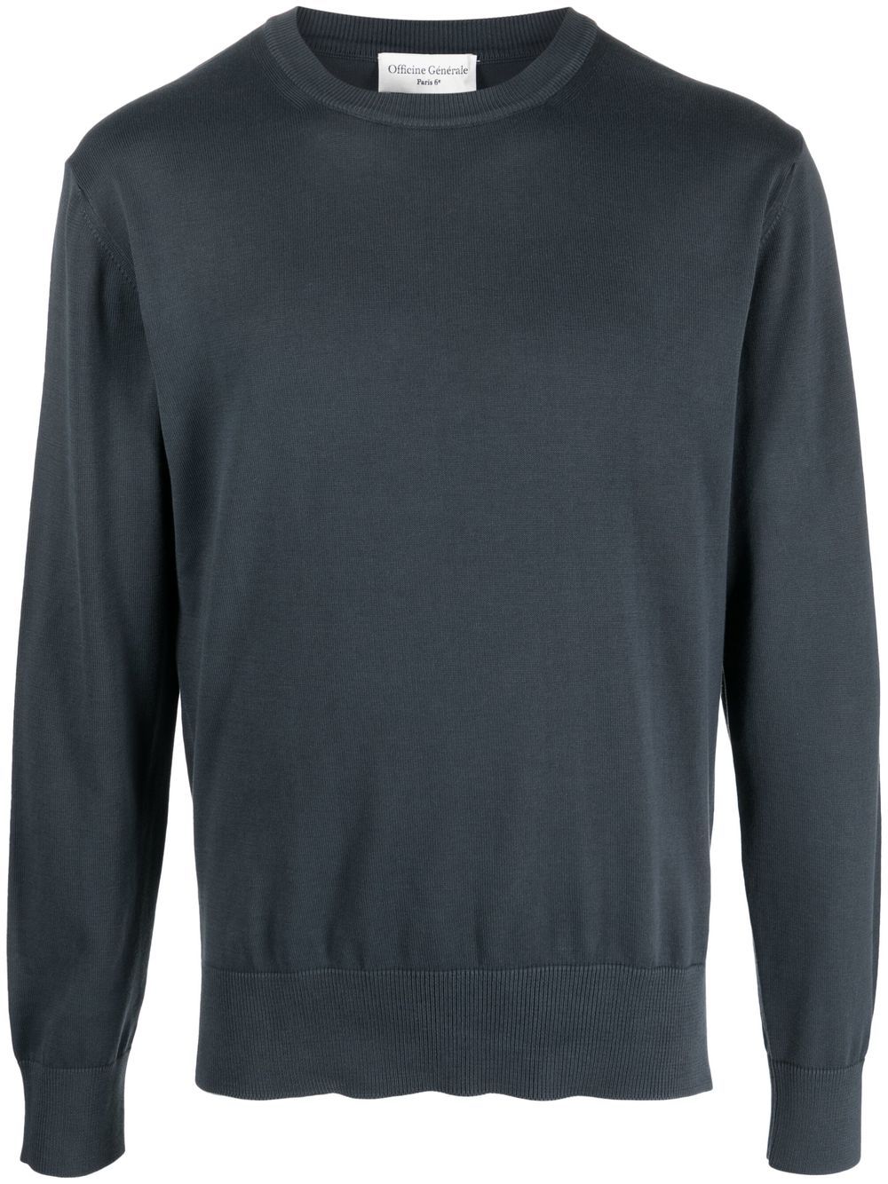 Officine Generale round-neck knit jumper - Grey von Officine Generale