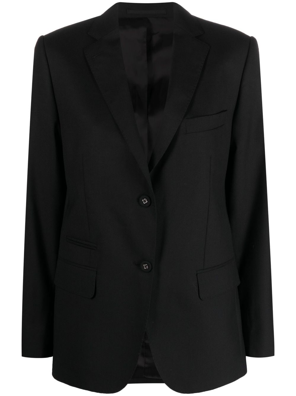 Officine Generale single-breasted virgin wool blazer - Black von Officine Generale