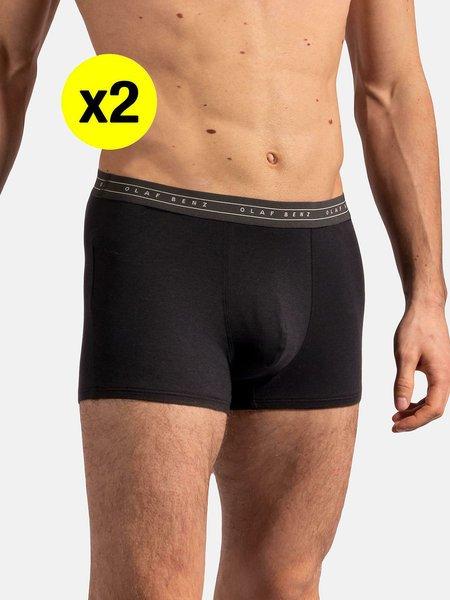 Pack X2 Boxershorts Herren Schwarz XXL von Olaf benz