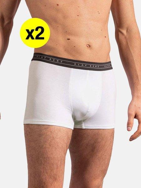 Pack X2 Boxershorts Herren Weiss XL von Olaf benz