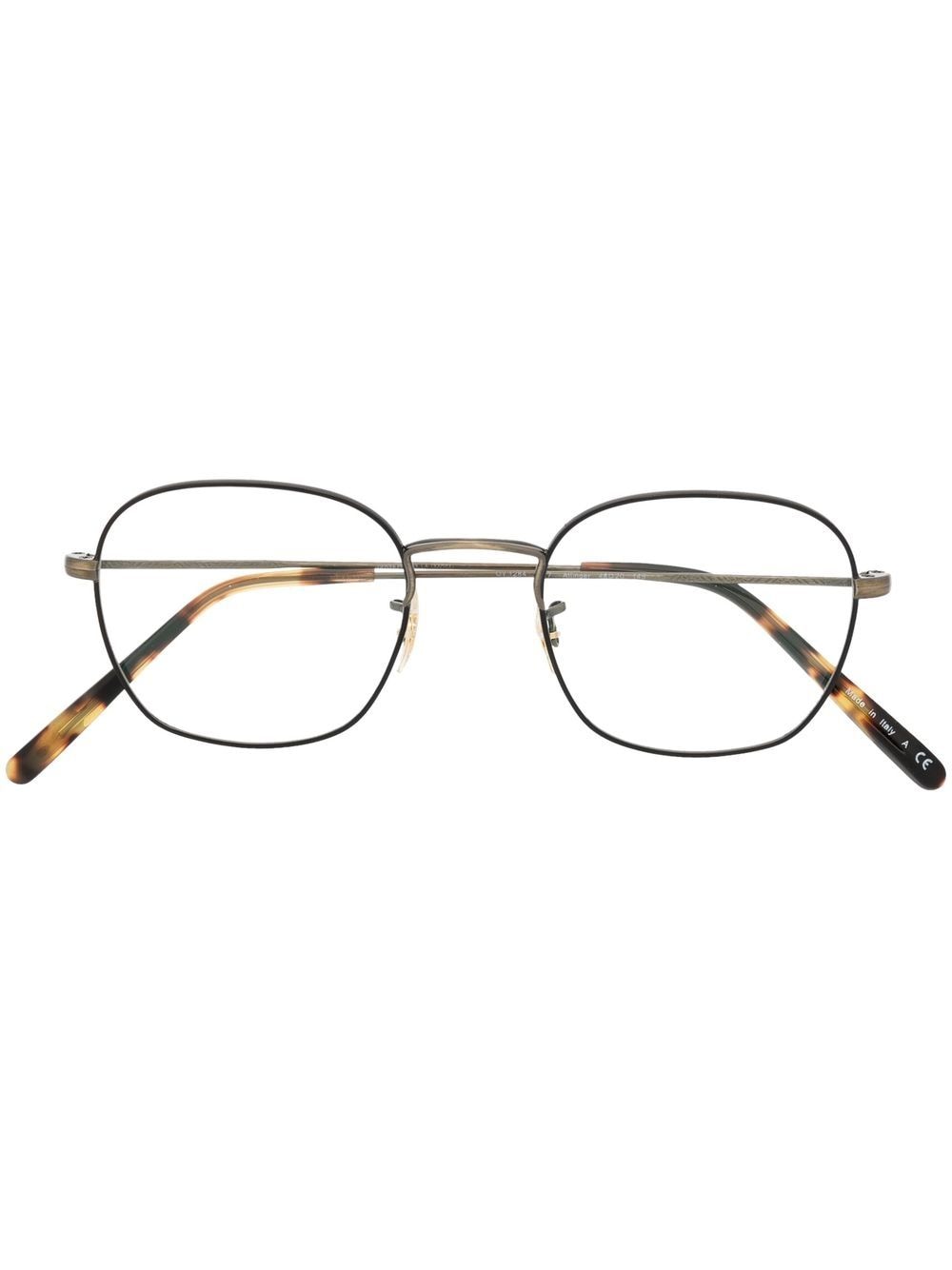 Oliver Peoples Allinger square-frame glasses - Brown von Oliver Peoples