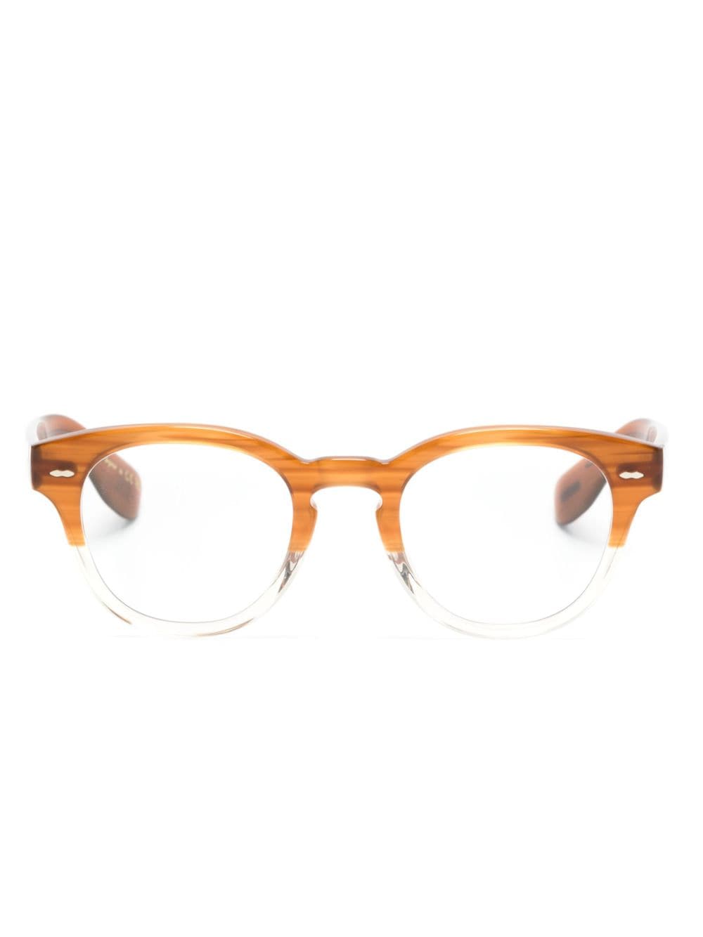 Oliver Peoples Cary Grant round-frame glasses - Brown von Oliver Peoples