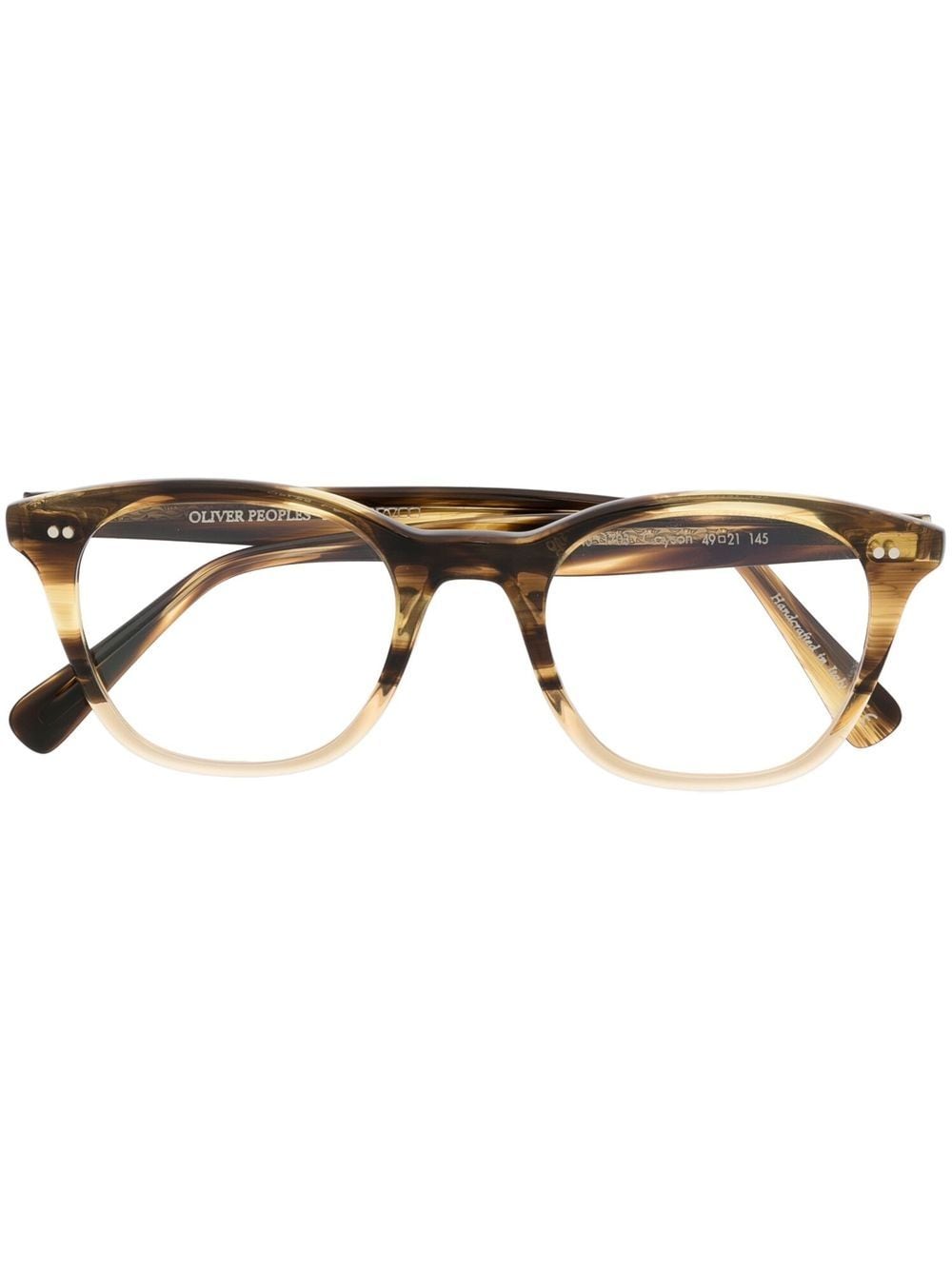 Oliver Peoples Cayson square-frame glasses - Brown von Oliver Peoples
