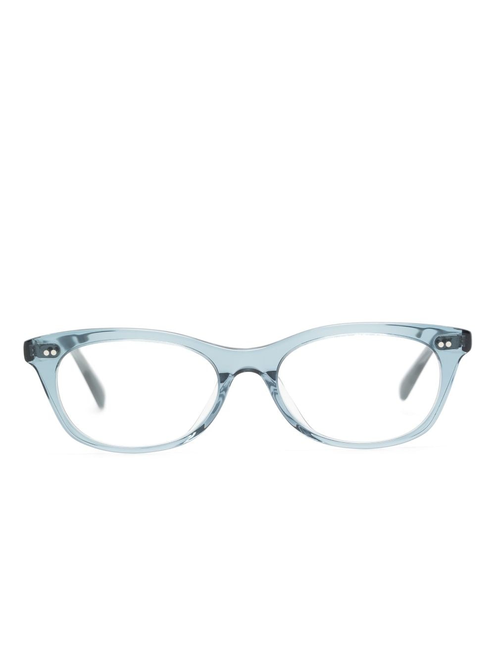 Oliver Peoples Dezerai rectangle-frame glasses - Blue von Oliver Peoples