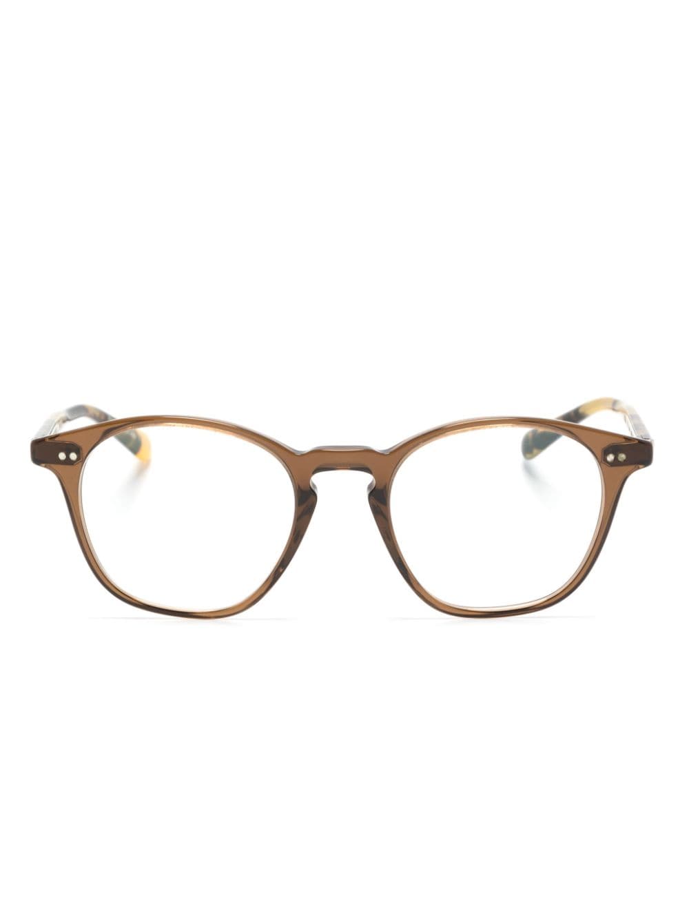Oliver Peoples Ronne round-frame glasses - Brown von Oliver Peoples