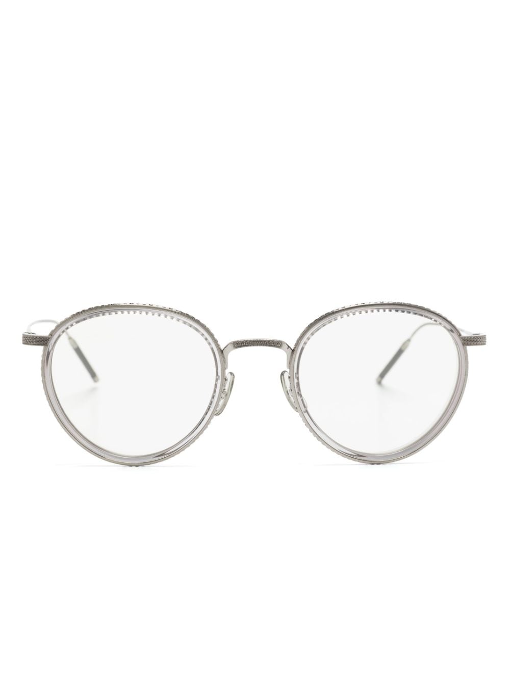 Oliver Peoples TK-8 round-frame glasses - Silver von Oliver Peoples