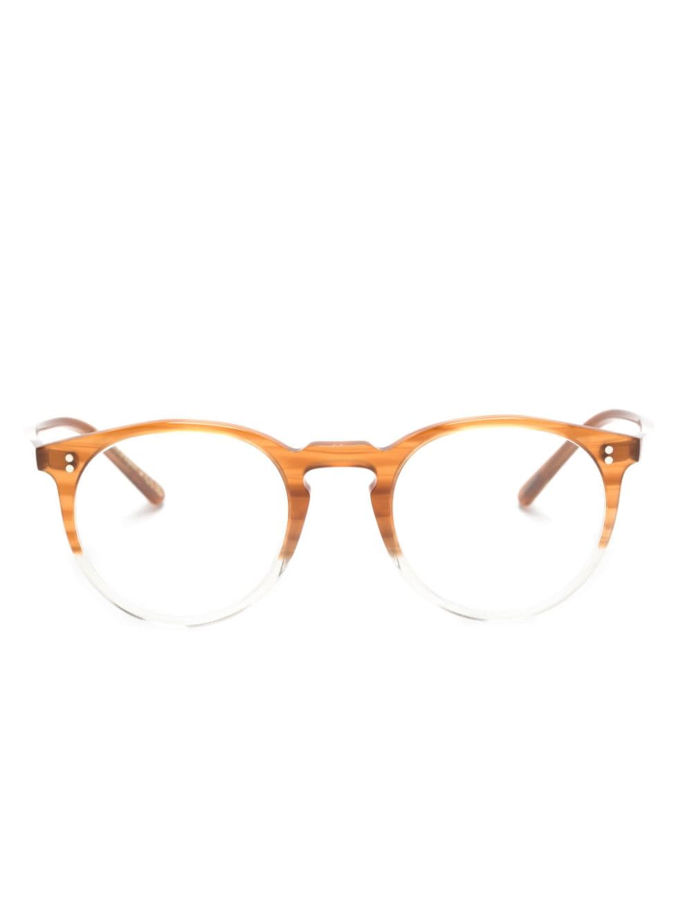 Oliver Peoples round-frame glasses - Brown von Oliver Peoples