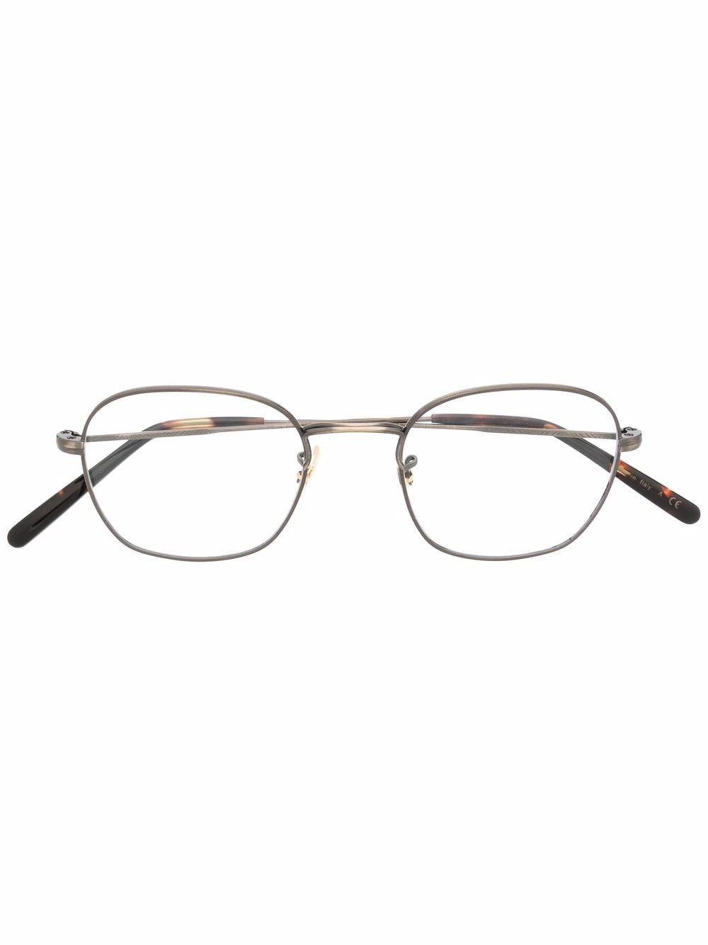 Oliver Peoples round-frame glasses - Brown von Oliver Peoples