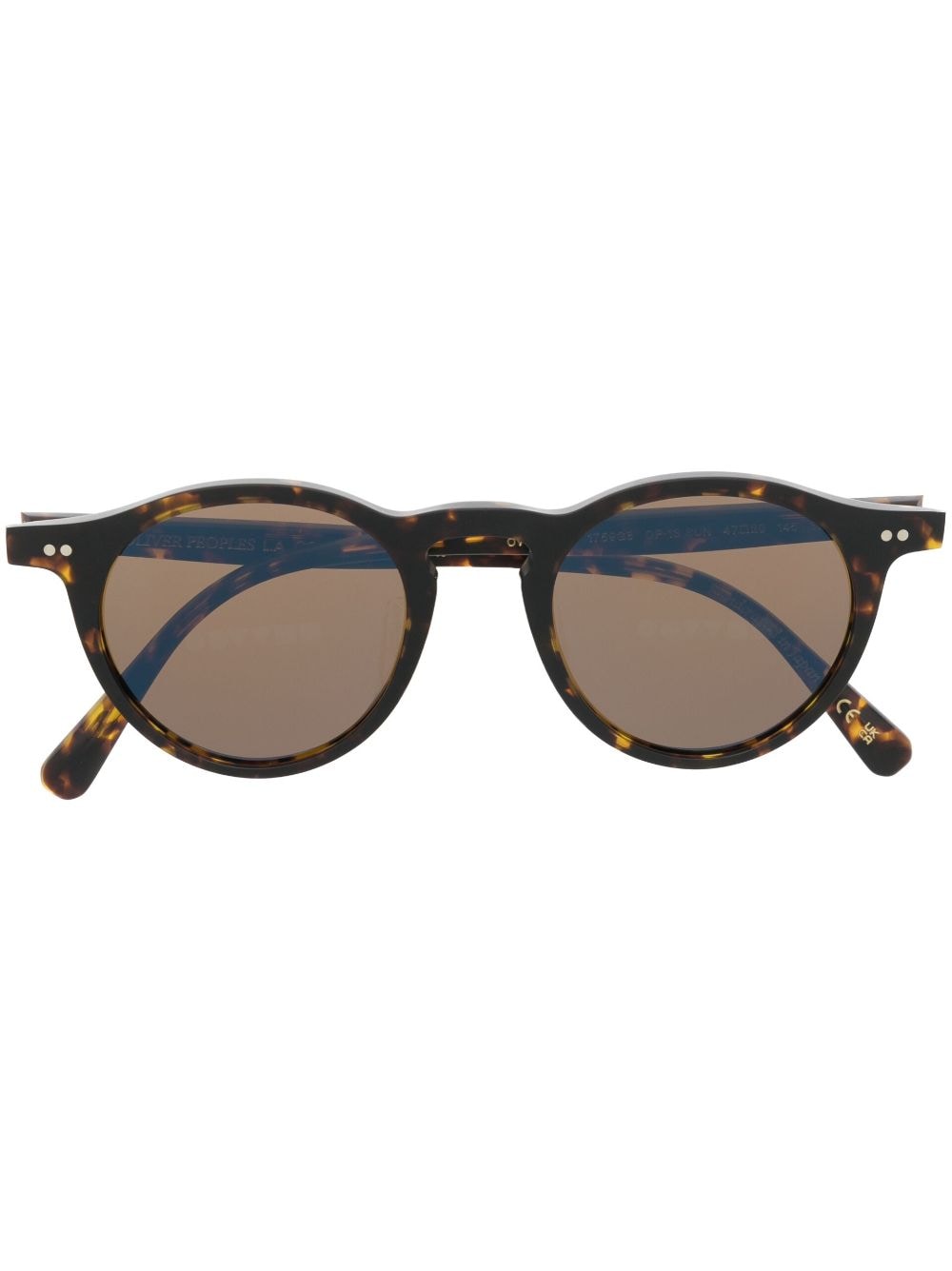 Oliver Peoples round-frame tinted-lenses sunglasses - Brown von Oliver Peoples