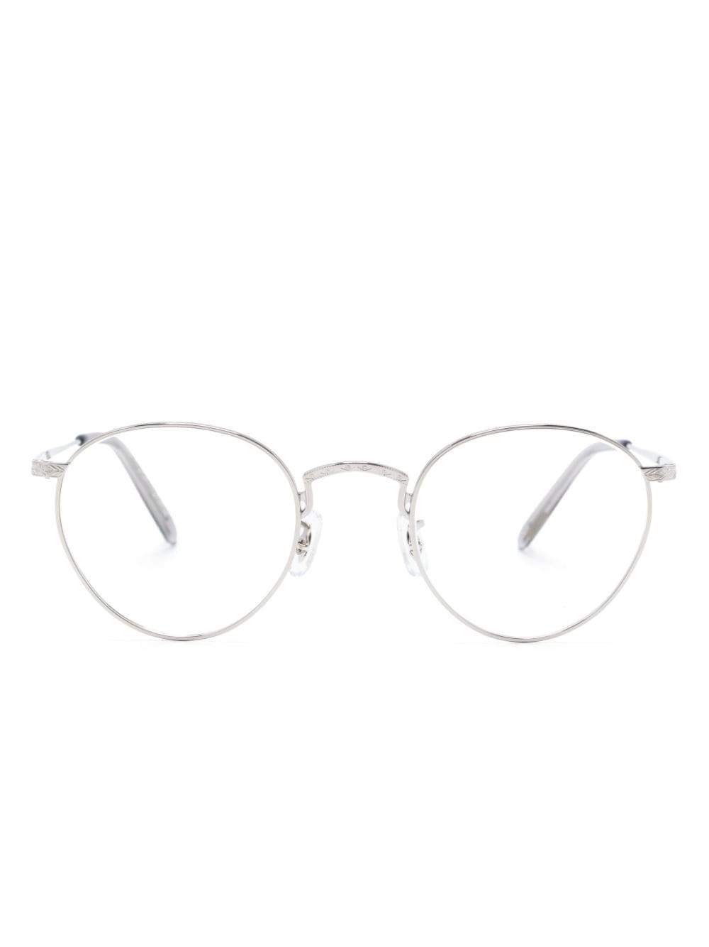 Oliver Peoples round-frame titanium glasses - Silver von Oliver Peoples