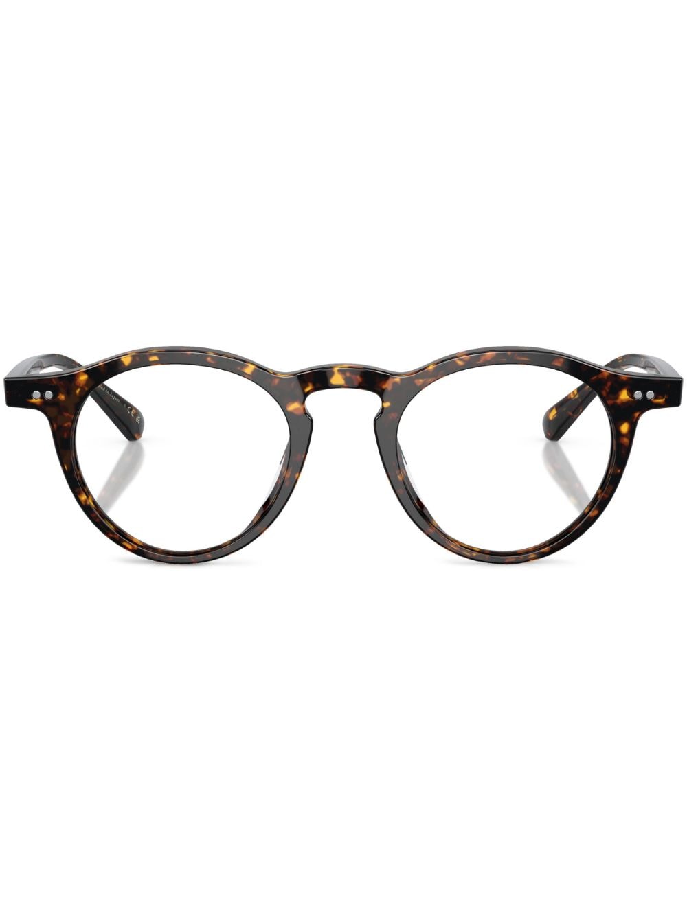 Oliver Peoples tortoiseshell club round-frame glasses - Green von Oliver Peoples
