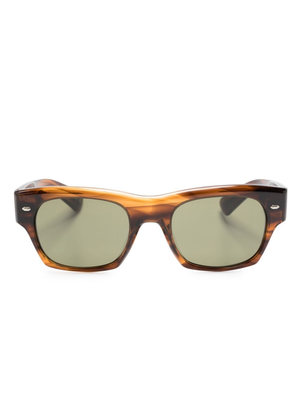 Oliver Peoples tortoiseshell-effect rectangle-frame sunglasses - Brown von Oliver Peoples