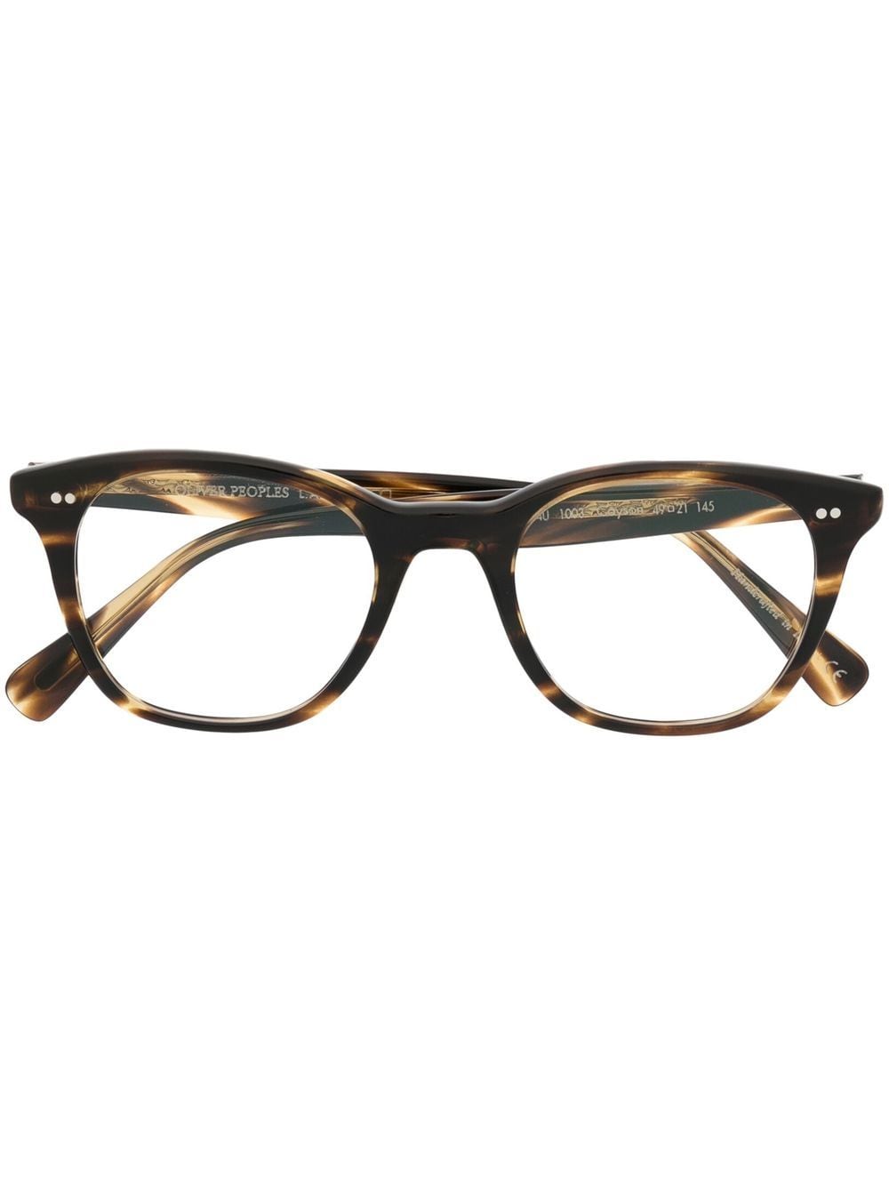 Oliver Peoples wayfarer clear-lens glasses - Brown von Oliver Peoples