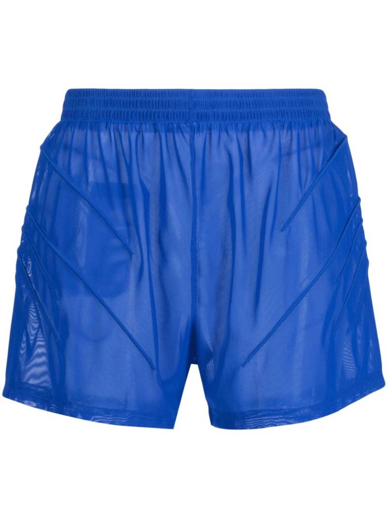 Olly Shinder semi-sheer track shorts - Blue von Olly Shinder