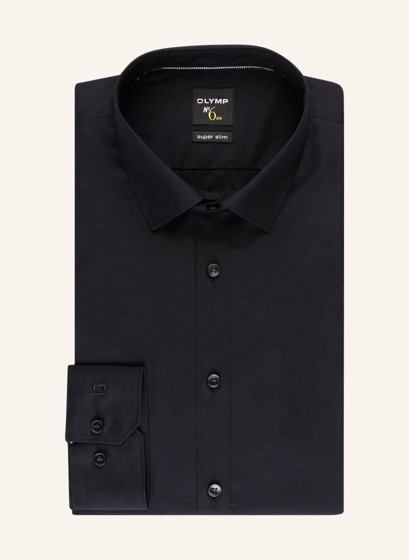 Olymp Hemd No. Six Super Slim Mit Extralangem Arm schwarz von Olymp
