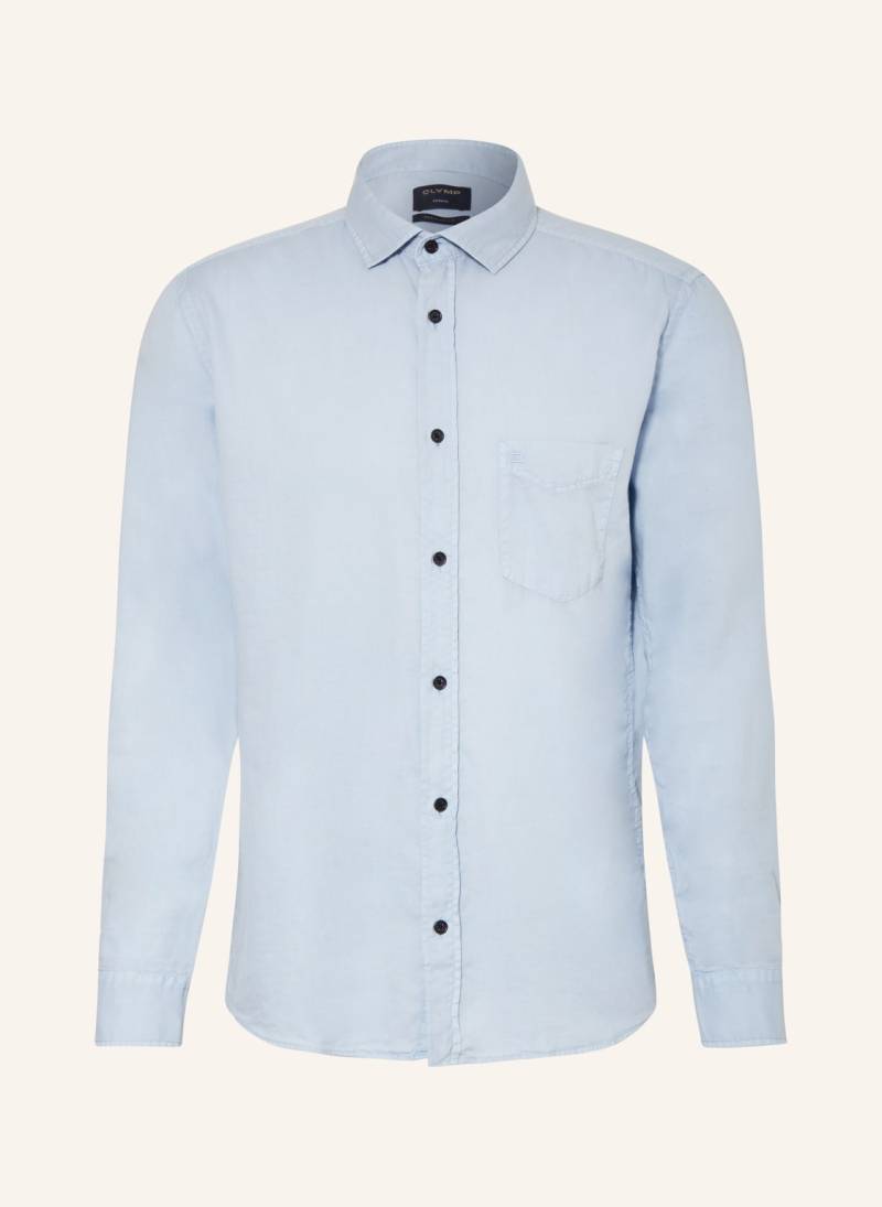 Olymp Hemd Casual Regular Fit blau von Olymp