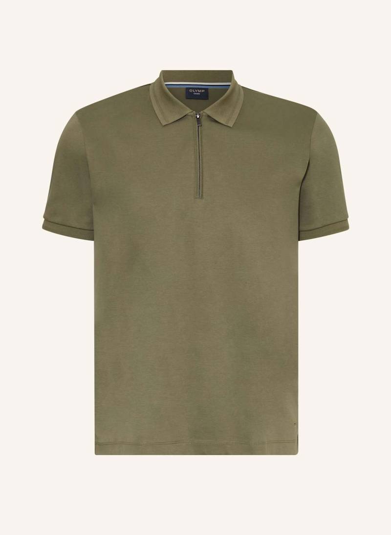 Olymp Jersey-Poloshirt Casual Comfort Fit gruen von Olymp