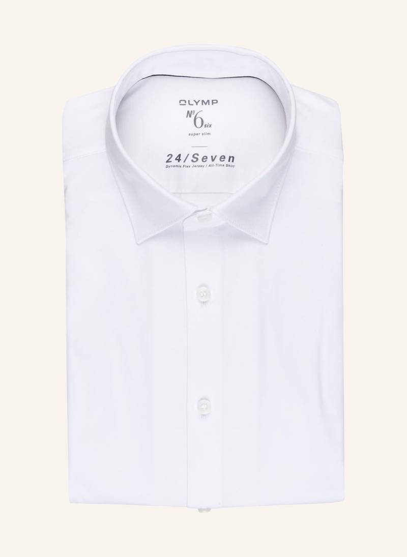 Olymp Jerseyhemd No. Six 24/Seven Super Slim weiss von Olymp