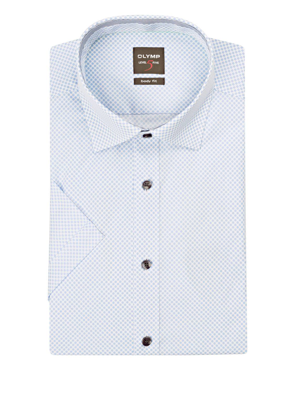 Olymp Kurzarm-Hemd Level Five Body Fit blau von Olymp