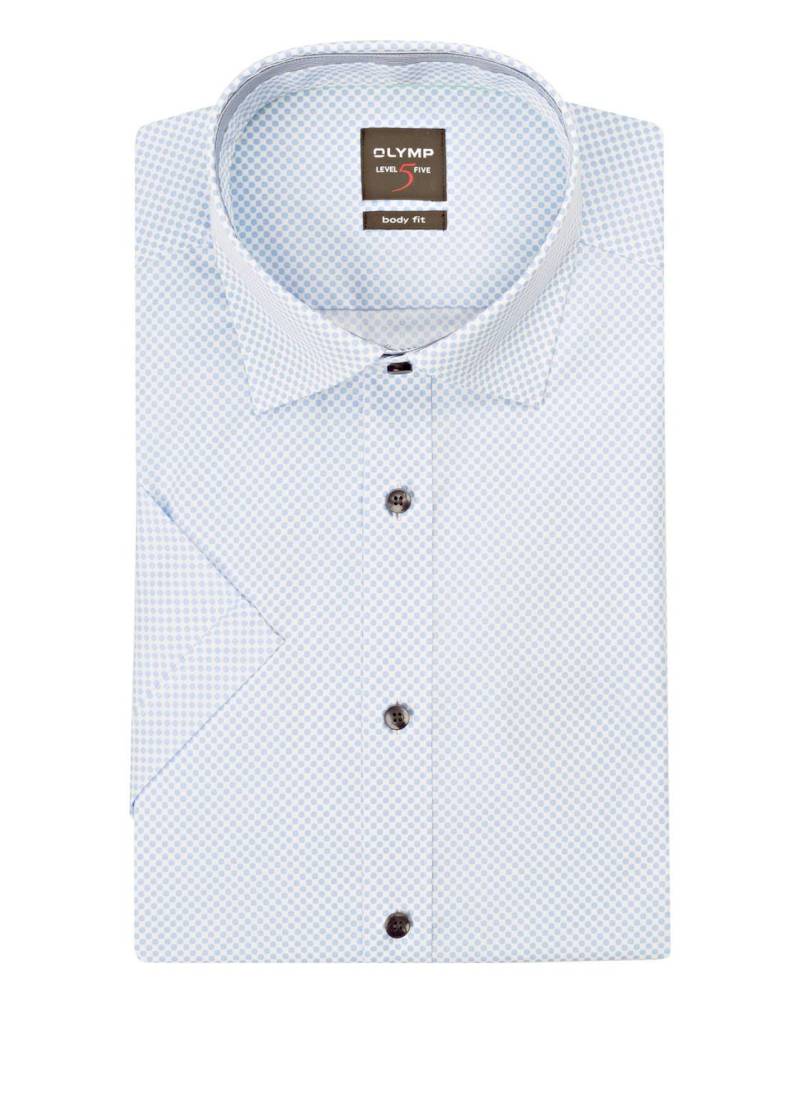Olymp Kurzarm-Hemd Level Five Body Fit blau von Olymp