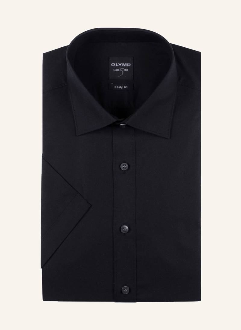 Olymp Kurzarm-Hemd Level Five Body Fit schwarz von Olymp