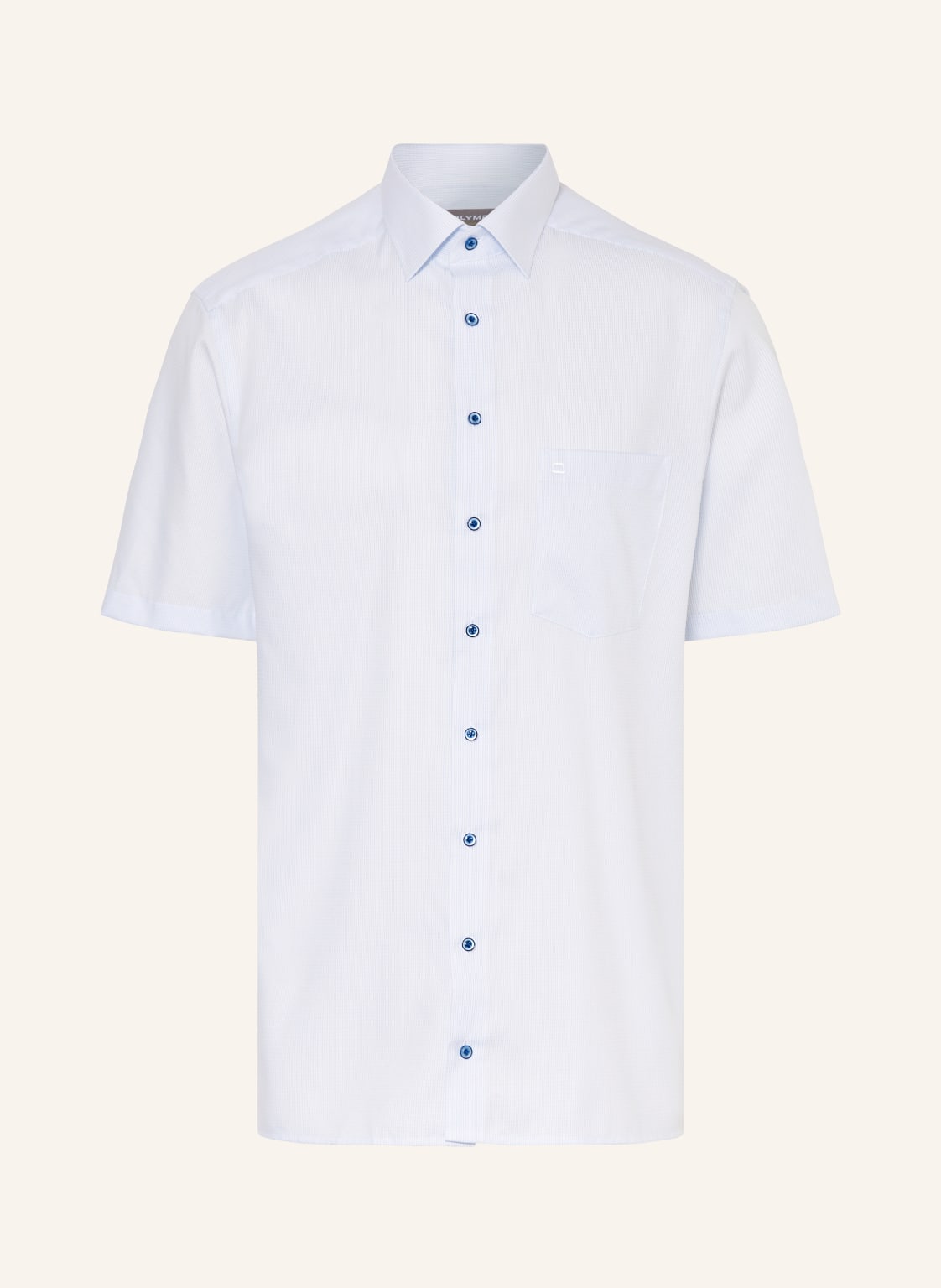 Olymp Kurzarm-Hemd Luxor Comfort Fit blau von Olymp