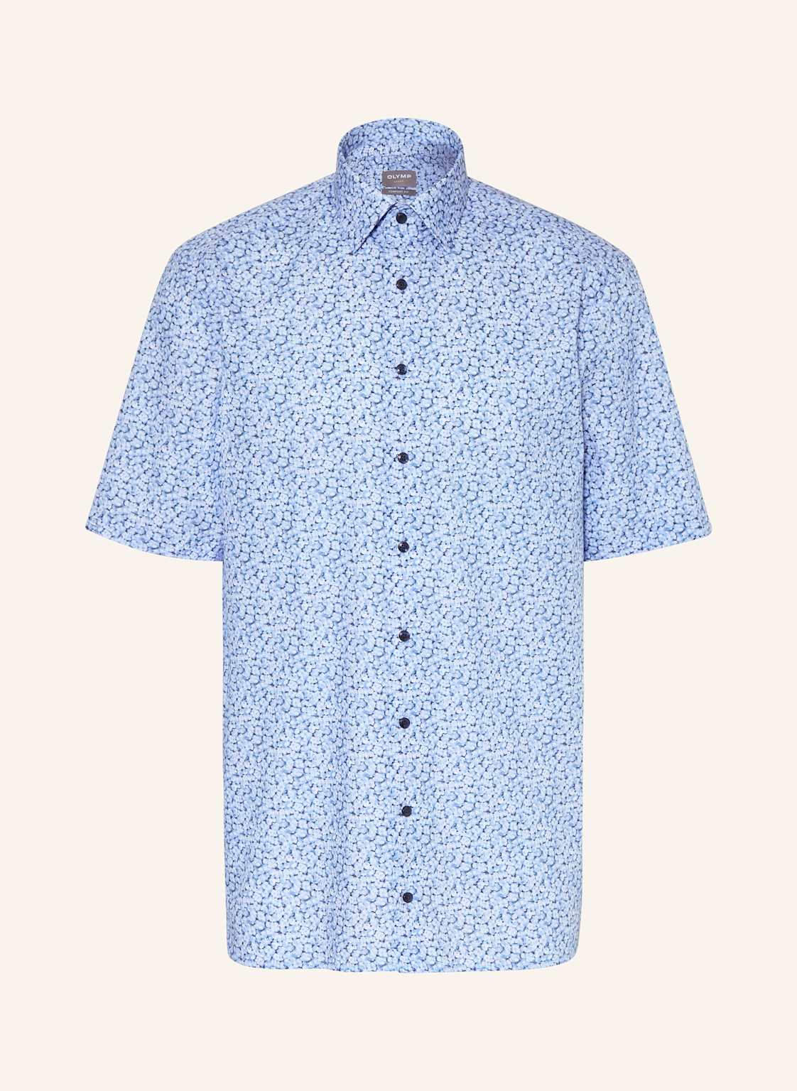 Olymp Kurzarm-Hemd Luxor Comfort Fit blau von Olymp