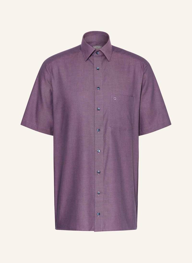 Olymp Kurzarm-Hemd Luxor Comfort Fit lila von Olymp