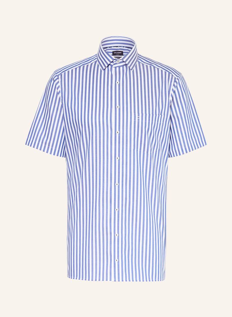 Olymp Kurzarm-Hemd Luxor Modern Fit blau von Olymp