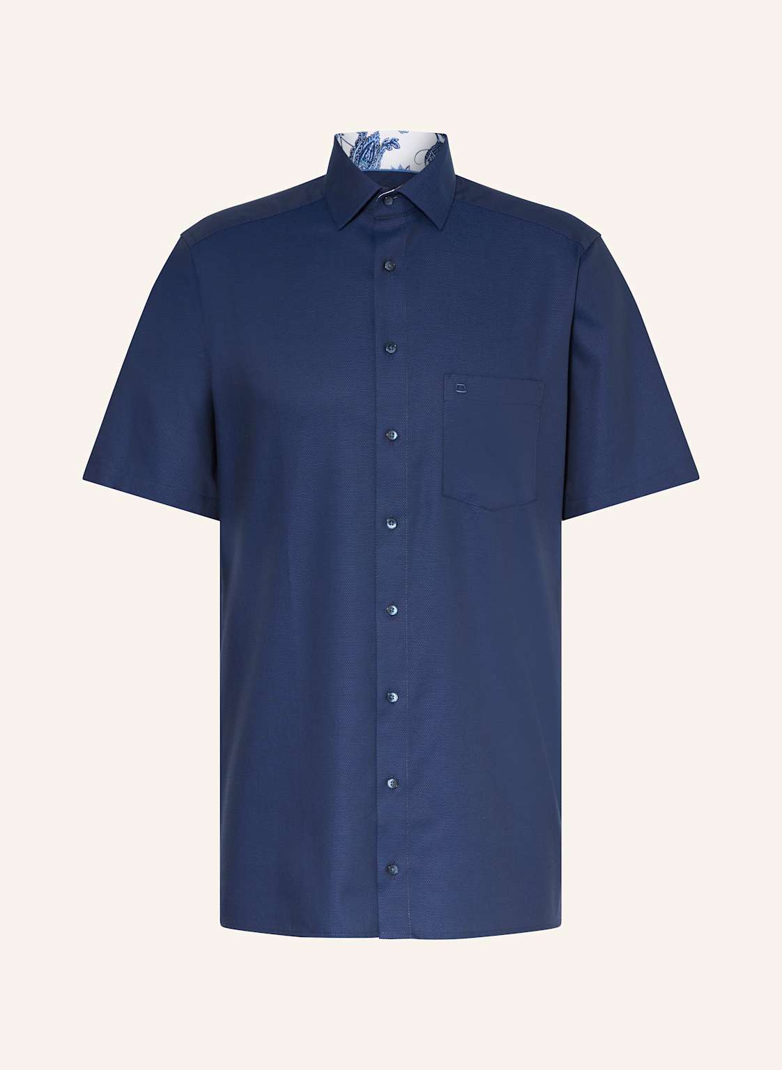 Olymp Kurzarm-Hemd Luxor Modern Fit blau von Olymp