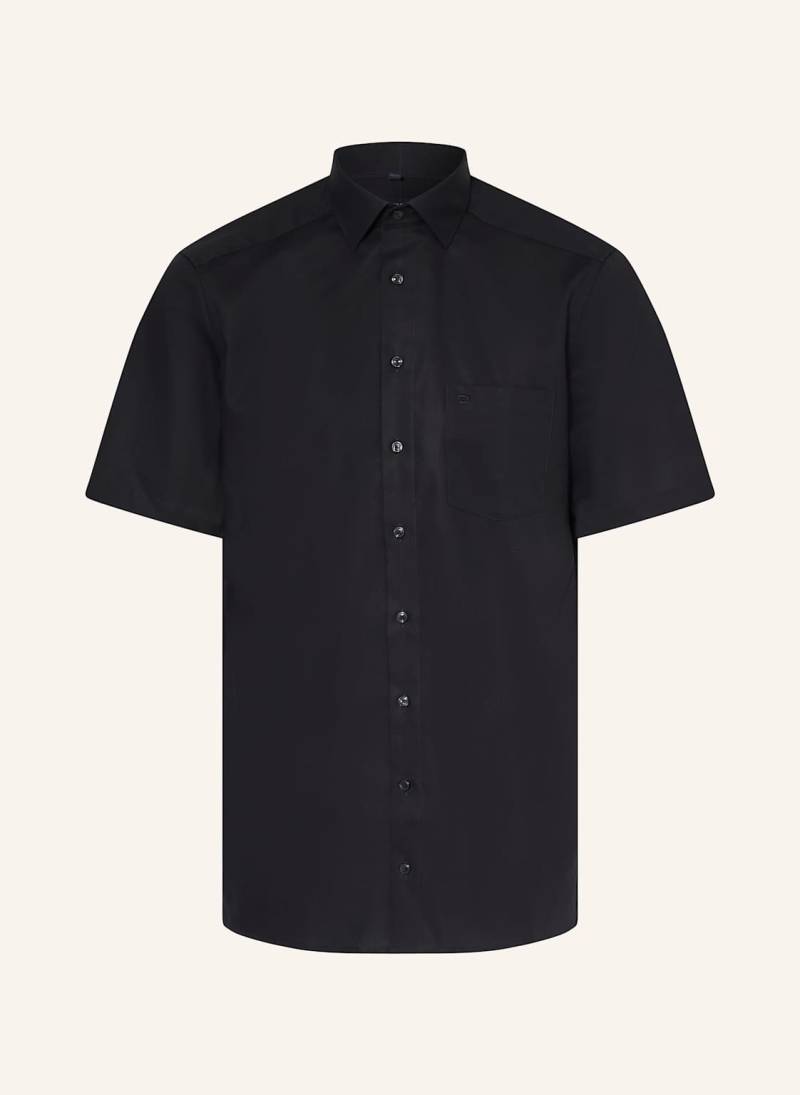 Olymp Kurzarm-Hemd Luxor Modern Fit schwarz von Olymp