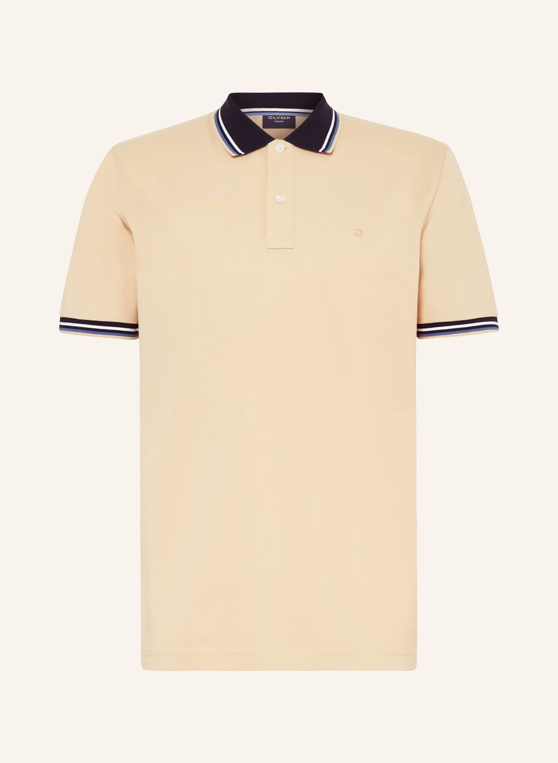 Olymp Piqué-Poloshirt Casual Fit beige von Olymp