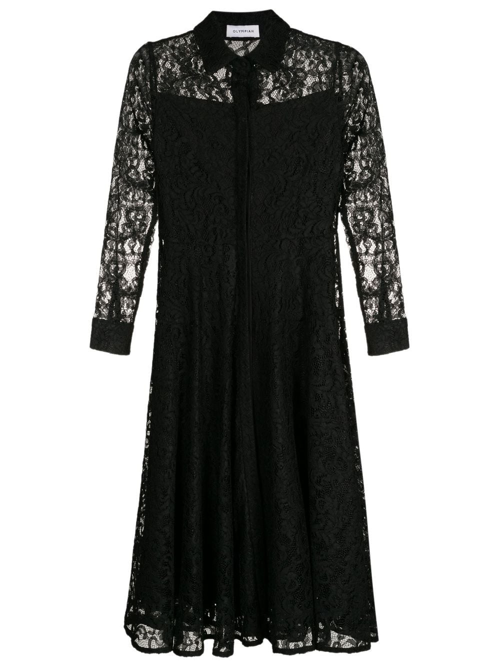 Olympiah Branch lace-trim midi dress - Black von Olympiah