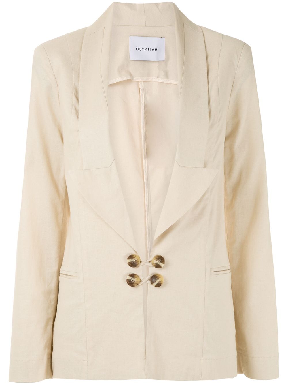 Olympiah Bryone plunge neck blazer - Neutrals von Olympiah