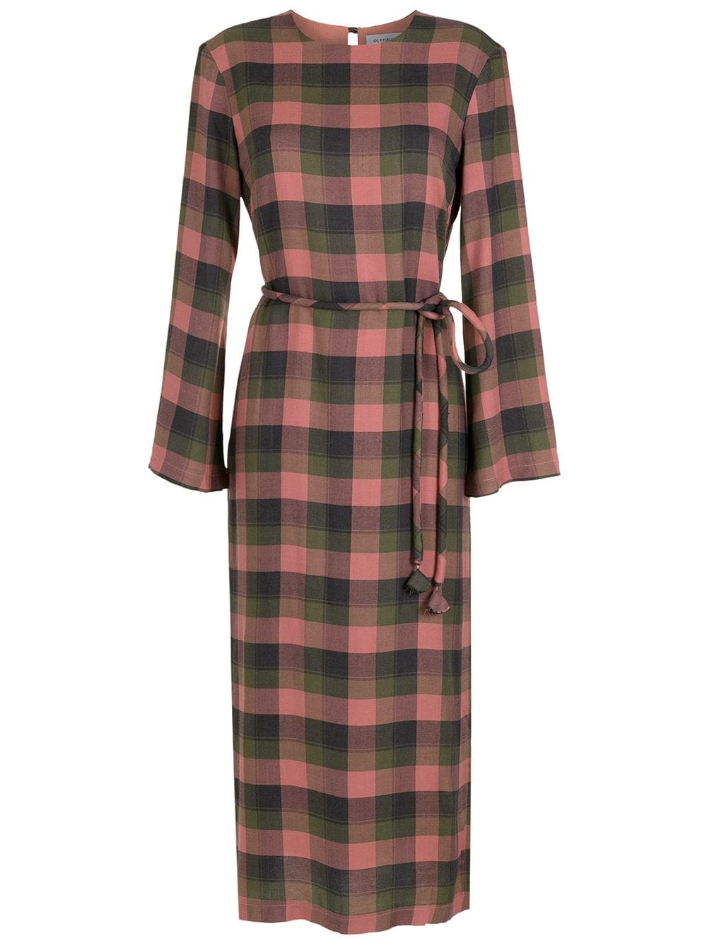 Olympiah Folk checkered shirt dress - Multicolour von Olympiah