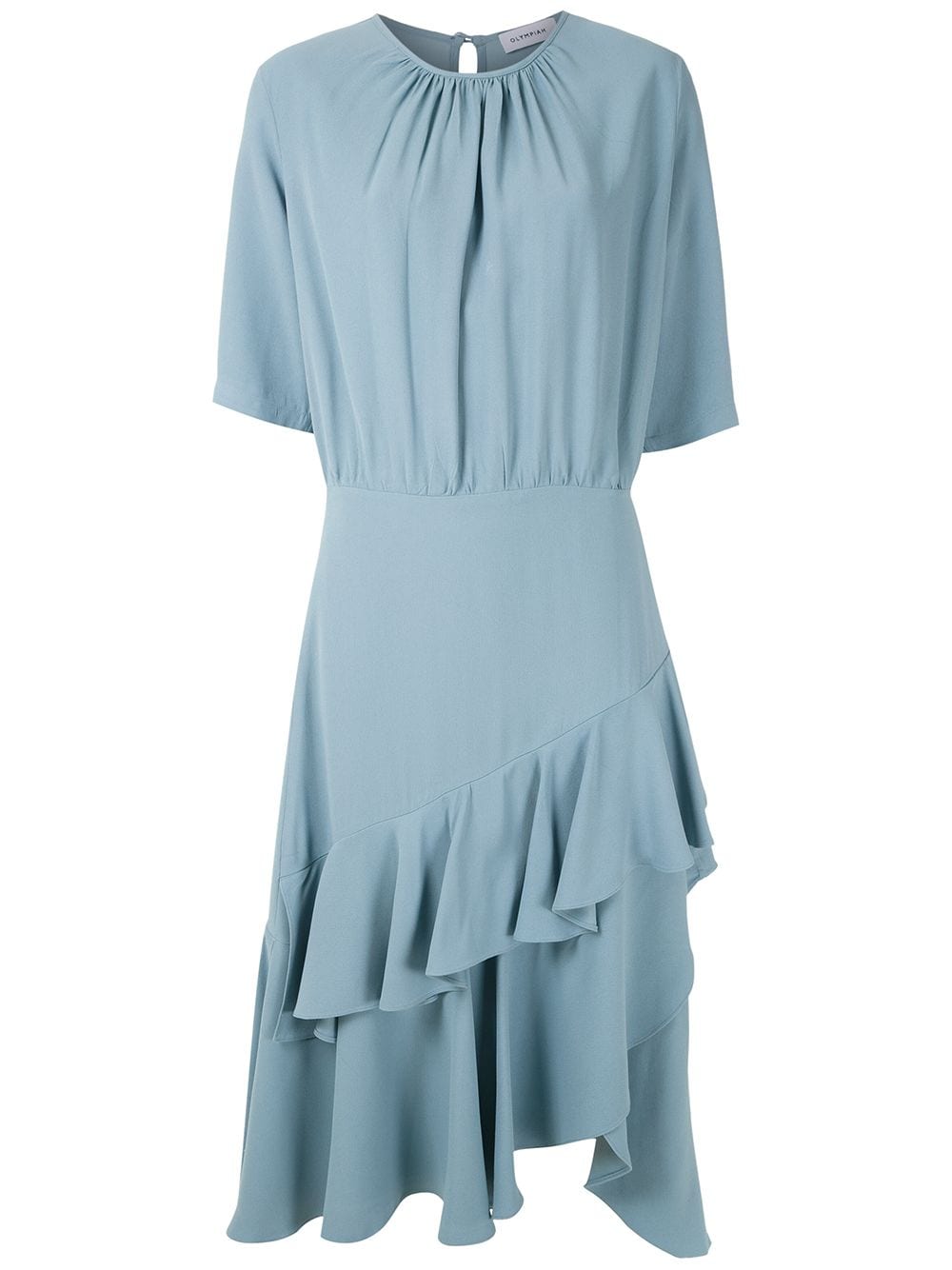 Olympiah Luyne ruffled midi dress - Blue von Olympiah