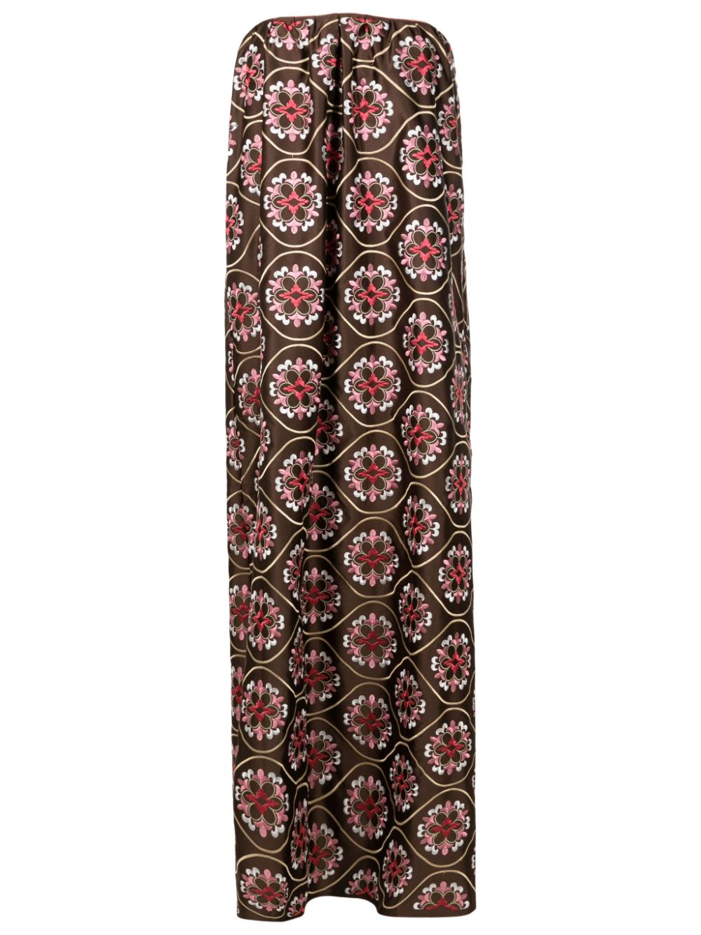 Olympiah Marrakech-print silk-blend maxi dress - Brown von Olympiah