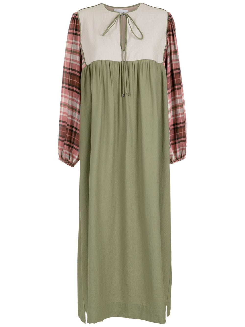 Olympiah Touch panelled smock dress - Green von Olympiah