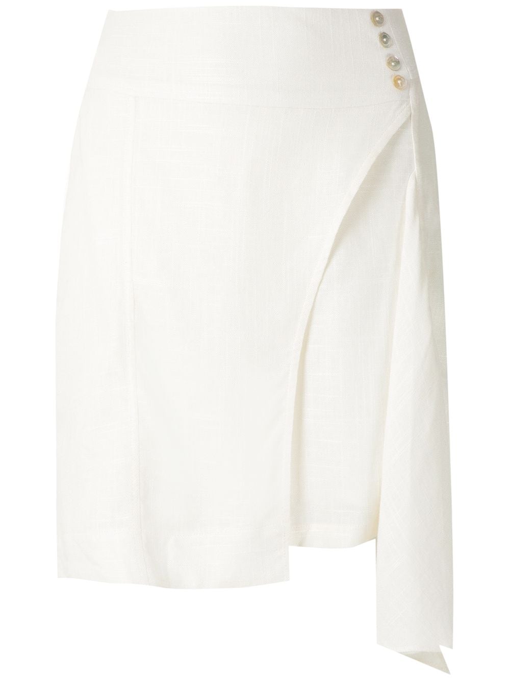 Olympiah Ylang asymmetric short skirt - White von Olympiah