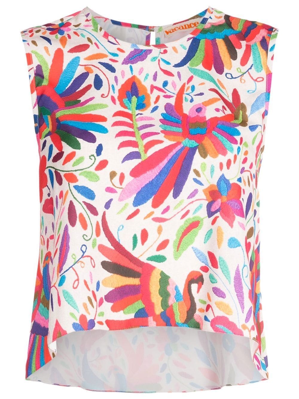 Olympiah abstract-print sleeveless blouse - White von Olympiah