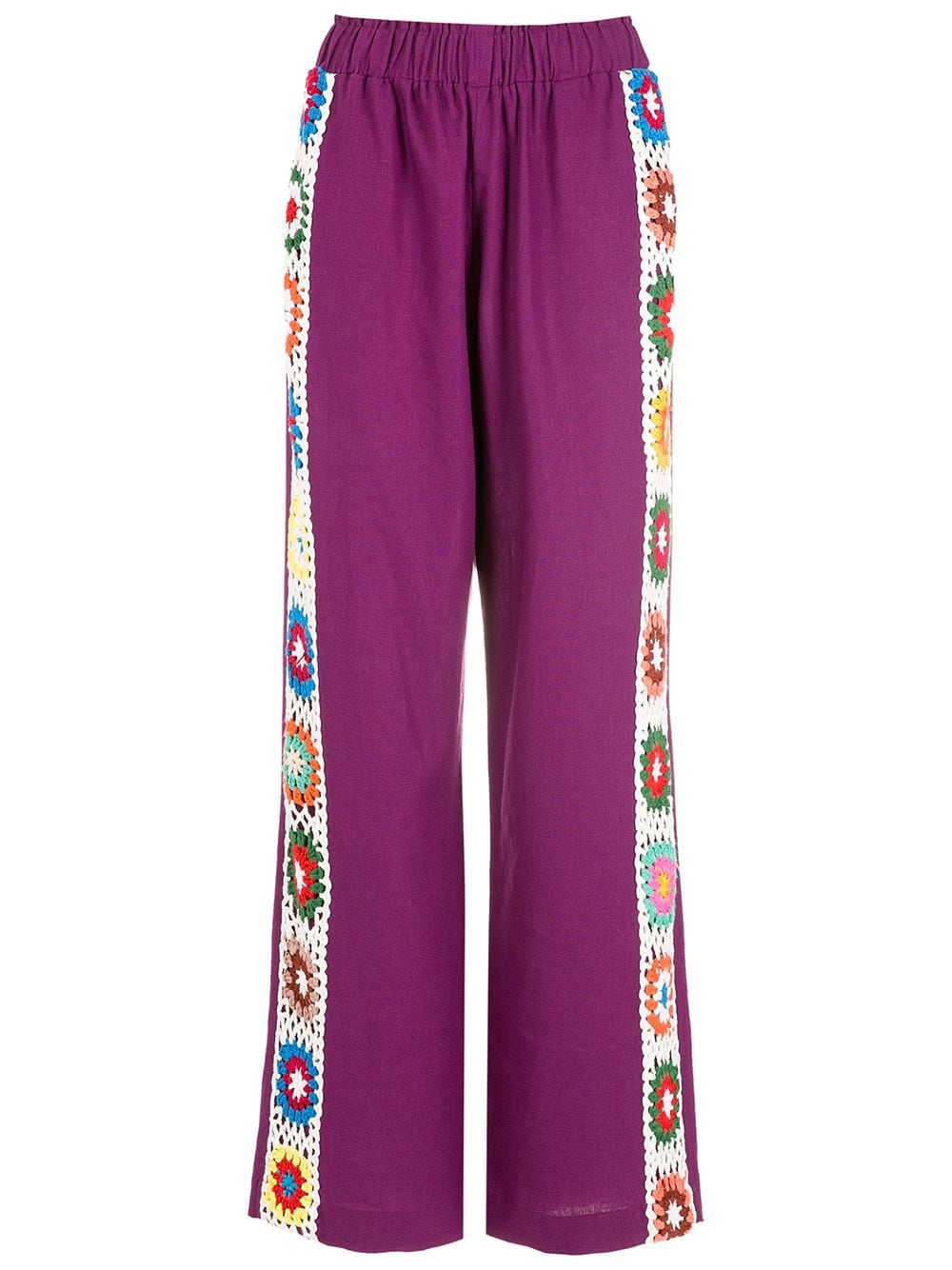 Olympiah crochet-stripe track trousers - Purple von Olympiah