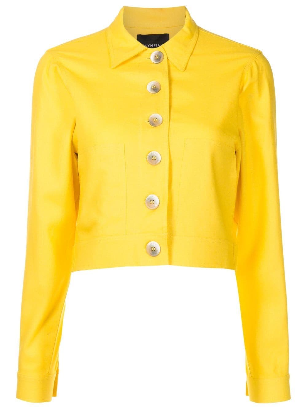 Olympiah cropped button-front jacket - Yellow von Olympiah