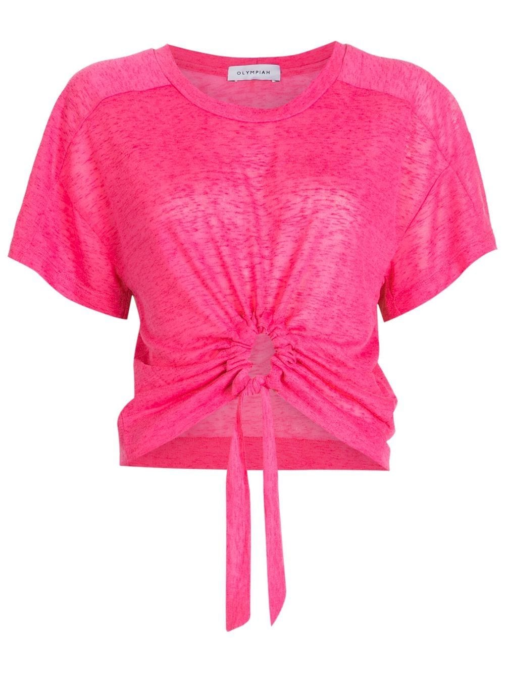 Olympiah gathered-detail cropped T-shirt - Pink von Olympiah