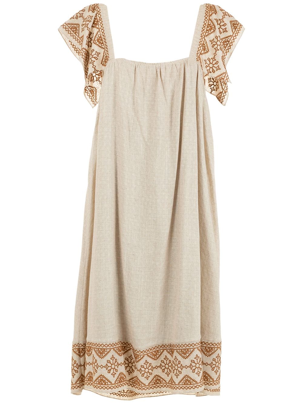 Olympiah intarsia-print dress - Neutrals von Olympiah